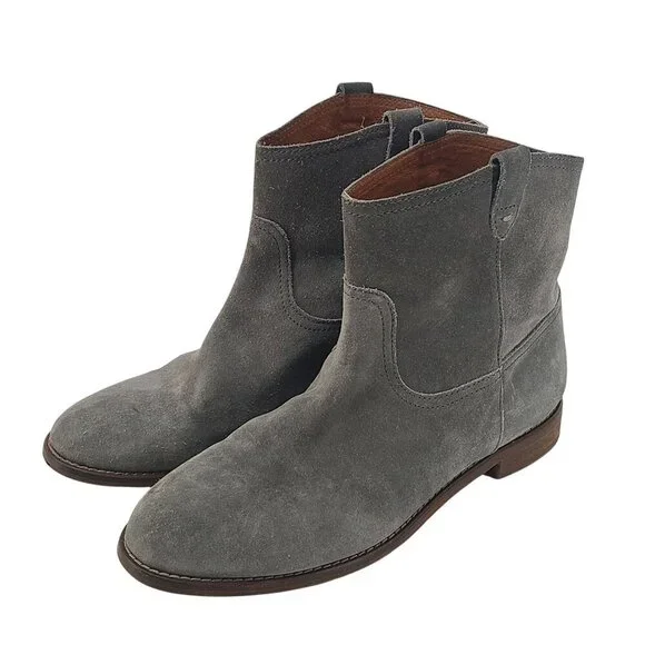 Madewell Women's The Otis Ankle Boots Suede Gray Size 10 Western, Casual boho - Picture 3 of 9